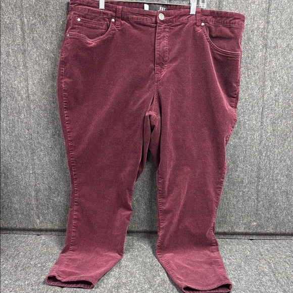 Kut from the Kloth Pants - Kut Burgundy Corduroy Pants